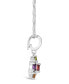 Фото #2 товара Multi-Gemstone (1-5/8 ct. t.w.) Pendant Necklace in Sterling Silver