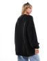 ASOS DESIGN oversized crew neck jumper in black