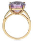ფოტო #4 პროდუქტის Pink Amethyst (6-1/10 ct. t.w.) & Diamond (1/10 ct. t.w.) Ring in 14k Rose Gold