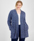 ფოტო #1 პროდუქტის Plus Size Francesca Foulard Cardigan, Created for Macy's