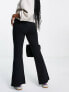 Фото #2 товара JDY split hem flared trousers in black