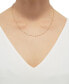 Macy's beaded Chain 18" Statement Necklace in 10k Tricolor Gold-Plate