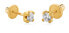 Small yellow gold earrings with zircons 14/188.881/17ZIR