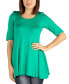 Фото #1 товара Women's Elbow Sleeve Swing Tunic Top