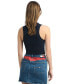 ფოტო #2 პროდუქტის Women's Cropped Mockneck Sleeveless Top