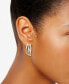 ფოტო #2 პროდუქტის Textured Two-Tone Wavy Hoop Earrings in 14k Gold and White Gold