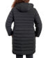 ფოტო #2 პროდუქტის Women's Plus Size Anorak Hooded Faux-Leather-Trim Down Packable Puffer Coat, Created for Macy's