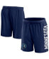 ფოტო #1 პროდუქტის Men's Navy Minnesota Timberwolves Post Up Mesh Shorts