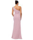 Фото #2 товара Women's Flower-Embellished One-Shoulder Gown