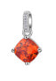 Silver pendant with red zircon Fancy Vitamin Orange FVO04