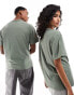 Reclaimed Vintage unisex washed t-shirt in washed khaki