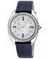 ფოტო #1 პროდუქტის Women's Palermo Swiss Quartz Blue Leather Watch 35mm