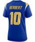 Фото #4 товара Women's Justin Herbert Royal Los Angeles Chargers Game Jersey
