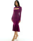 ფოტო #2 პროდუქტის Women's Flounce Hem Knit Dress