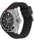 ფოტო #2 პროდუქტის Men's Charter Automatic Black Silicone Watch 44mm