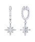 ფოტო #1 პროდუქტის Supernova Design Sterling Silver Diamond Hoop Women Earring