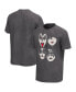 ფოტო #2 პროდუქტის Men's Black KISS Faces Washed Graphic T-shirt