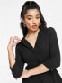 Фото #3 товара ASOS DESIGN collared long sleeve button through mini shirt dress in black