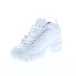 Фото #4 товара Fila Disruptor II Metallic Accent Womens White Lifestyle Sneakers Shoes 6.5