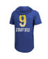 Фото #4 товара Men's Threads Matthew Stafford Royal Los Angeles Rams Super Bowl LVI Name Number Short Sleeve Hoodie T-shirt