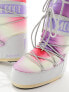 Moon Boot high ankle snow boots in pastel tie dye