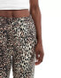 ASOS DESIGN straight leg jogger in leopard print Леопардовый, XS - EU 32-34 - фото #5