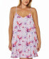 Фото #1 товара Plus Size 1Pc. Soft Brushed Nightgown Printed in All Over Floral