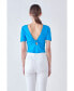 Фото #4 товара Women's Knotted Back Detail Knit Top