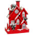 Новогоднее украшение Красный Деревянный дом 24 x 13 x 33 cm