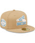 ფოტო #4 პროდუქტის Men's Tan Chicago White Sox 75th Anniversary of Comiskey Park Sky Blue Undervisor 59FIFTY Fitted Hat