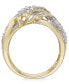 ფოტო #2 პროდუქტის Diamond Double-Row Center Ring (2 ct. t.w.) in 14k Gold , 14K White Gold or 14K Rose Gold