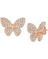 ფოტო #1 პროდუქტის Nude Diamond Butterfly Stud Earrings (2 ct. t.w.) in 14k Rose Gold