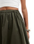 Amy Lynn puffball midi skirt in khaki