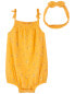 Фото #5 товара Baby 2-Piece Floral Print Crinkle Jersey Bodysuit Set 18M