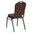 Фото #2 товара Hercules Series Crown Back Stacking Banquet Chair In Brown Patterned Fabric - Copper Vein Frame
