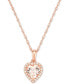 ფოტო #1 პროდუქტის Morganite (5/8 ct. t.w.) & Diamond Accent Heart Pendant Necklace in 14k Rose Gold