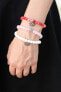 Beaded rose quartz bracelet with heart