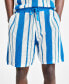 Фото #3 товара Men's Regular-Fit Crocheted Stripe 7" Drawstring Shorts, Created for Macy's