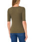 ფოტო #3 პროდუქტის Women's Puff-Sleeve Fitted Top