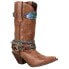 Durango Crush Accessorized Snip Toe Cowboy Womens Brown Casual Boots DCRD145