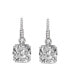 ფოტო #2 პროდუქტის Sterling Silver White Gold Plating Cubic Zirconia Leverback Drop Earrings