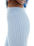 Fashionkilla knitted straight leg trousers co-ord in light blue