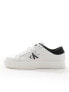 Фото #3 товара Calvin Klein Jeans leather classic low cupsole trainers in white