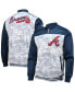 ფოტო #1 პროდუქტის Men's Navy Atlanta Braves Camo Full-Zip Jacket