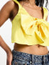 Фото #2 товара ASOS DESIGN structured satin cami with bow detail in yellow