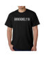 ფოტო #1 პროდუქტის Mens Word Art T-Shirt - Brooklyn Neighborhoods