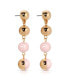 Фото #6 товара Pink Freshwater Pearl Gold Drop Earrings