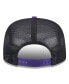 Фото #4 товара Men's Black/Purple Sacramento Kings Throwback Team Arch Golfer Snapback Hat