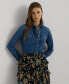 ფოტო #1 პროდუქტის Women's Cotton Denim Embroidered Shirt