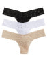 Фото #1 товара 3-Pk. Lace Original-Rise Thong Underwear 48113PK